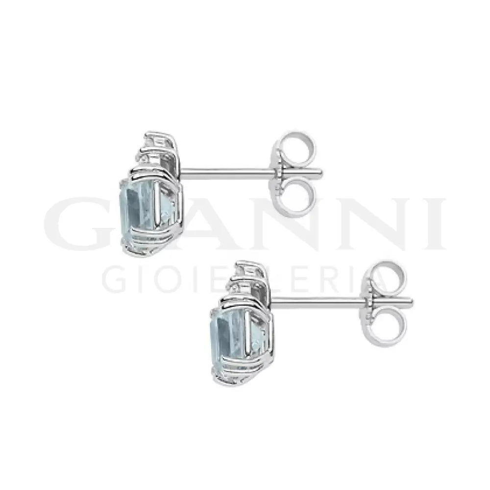 Orecchini Comete - Fantasia Acquamarina e Diamanti - Orecchini