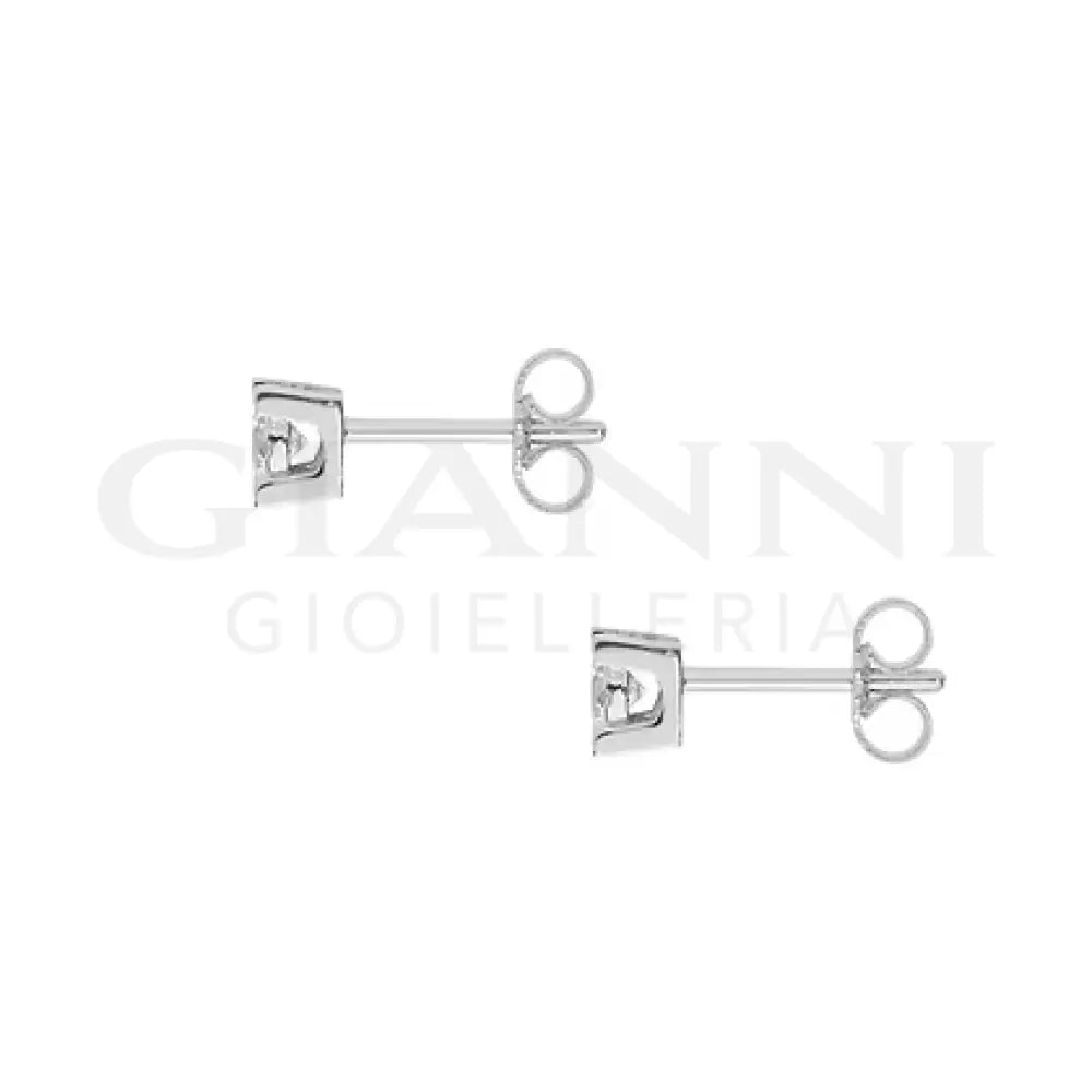 Orecchini Comete - Punti Luce in Oro Bianco e Diamanti 0,06 ct. - Orecchini