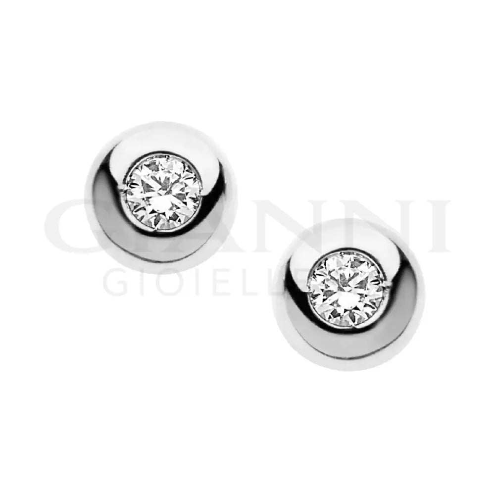 Orecchini Comete - Punti Luce in Oro Bianco e Diamanti 0,24 ct. - Orecchini