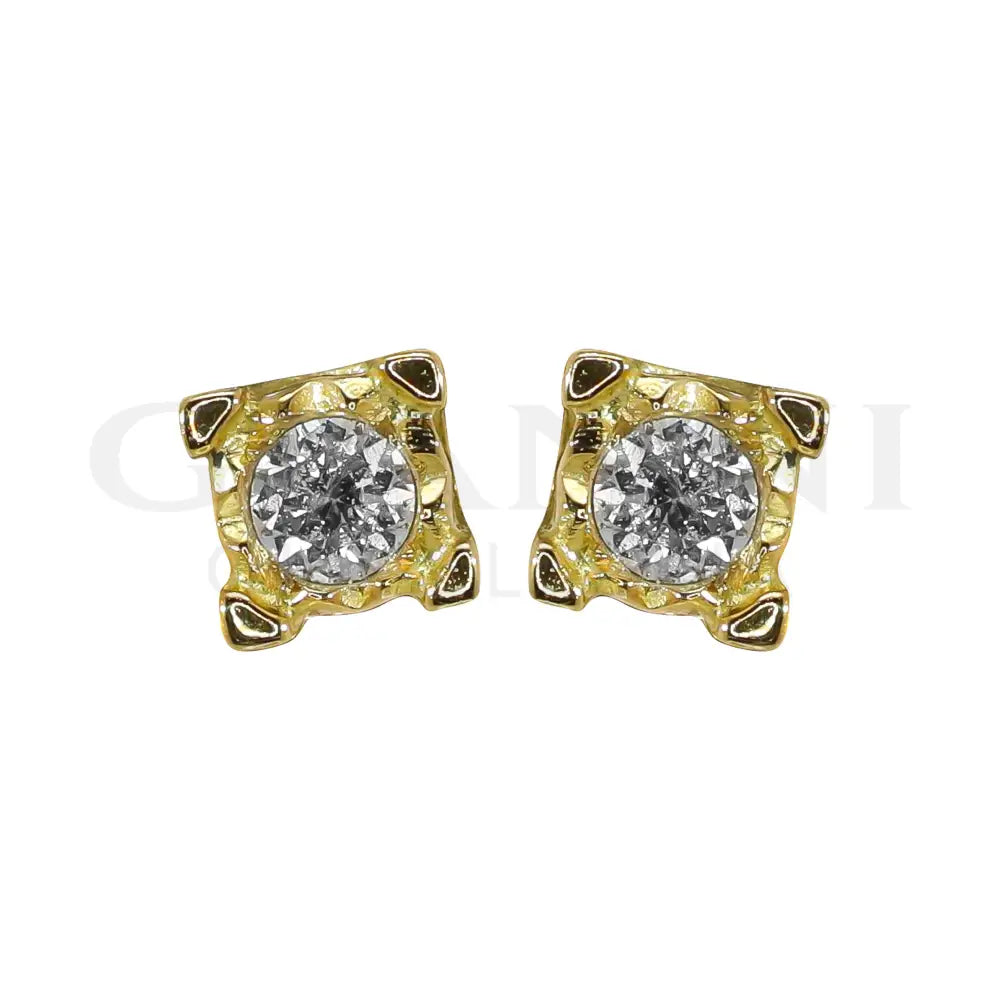 Orecchini Comete - Punto Luce in Oro Giallo con Diamanti - Orecchini