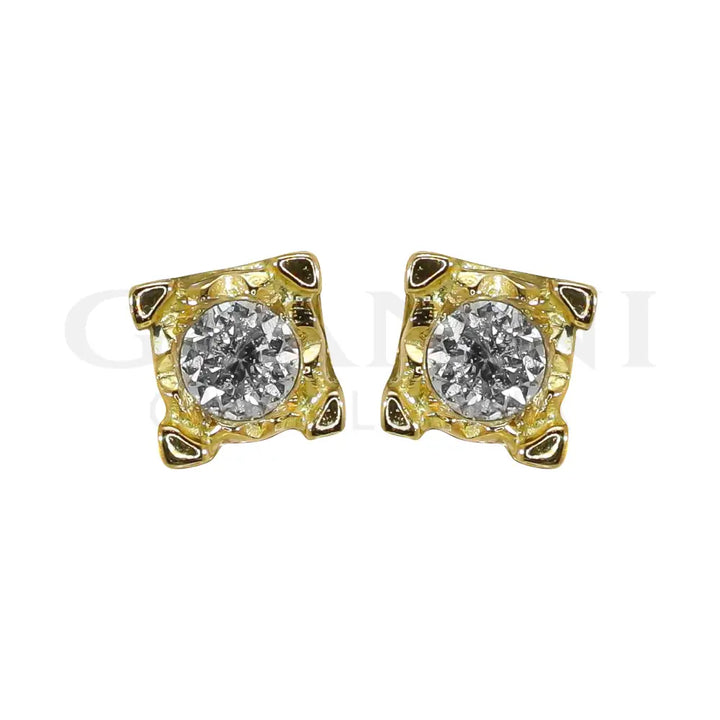 Orecchini Comete - Punto Luce in Oro Giallo con Diamanti - Orecchini