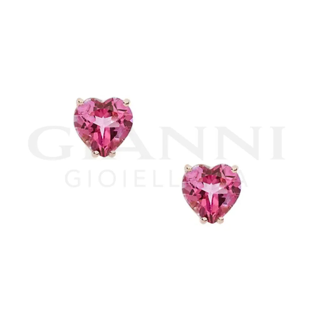 Orecchini Comete - Topazi Rosa in Oro Bianco e Rosé - Orecchini