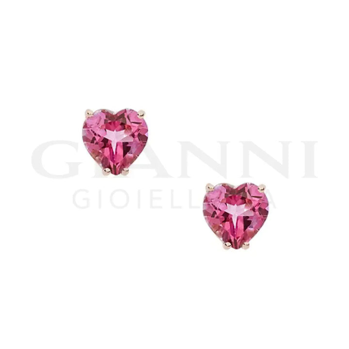 Orecchini Comete - Topazi Rosa in Oro Bianco e Rosé - Orecchini