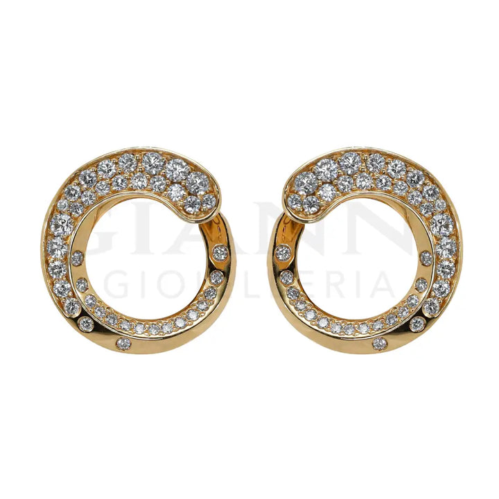 Orecchini Crivelli - Aspirale con Diamanti in Oro Rosa - Orecchini