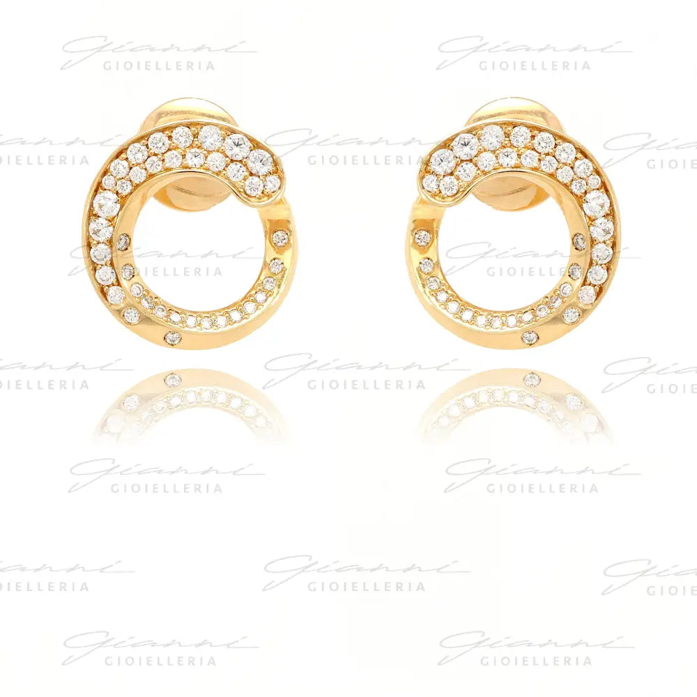 Orecchini Crivelli - Aspirale in Oro Rosa e Diamanti Orecchini