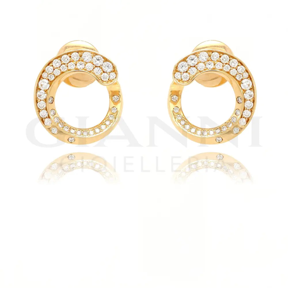 Orecchini Crivelli - Aspirale in Oro Rosa e Diamanti Orecchini