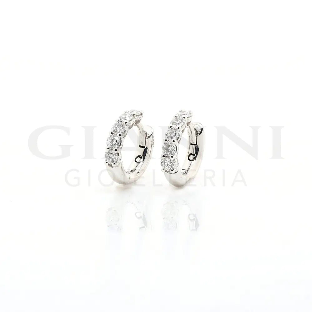 Orecchini Crivelli - Cerchietto in Oro Bianco con Diamanti Orecchini