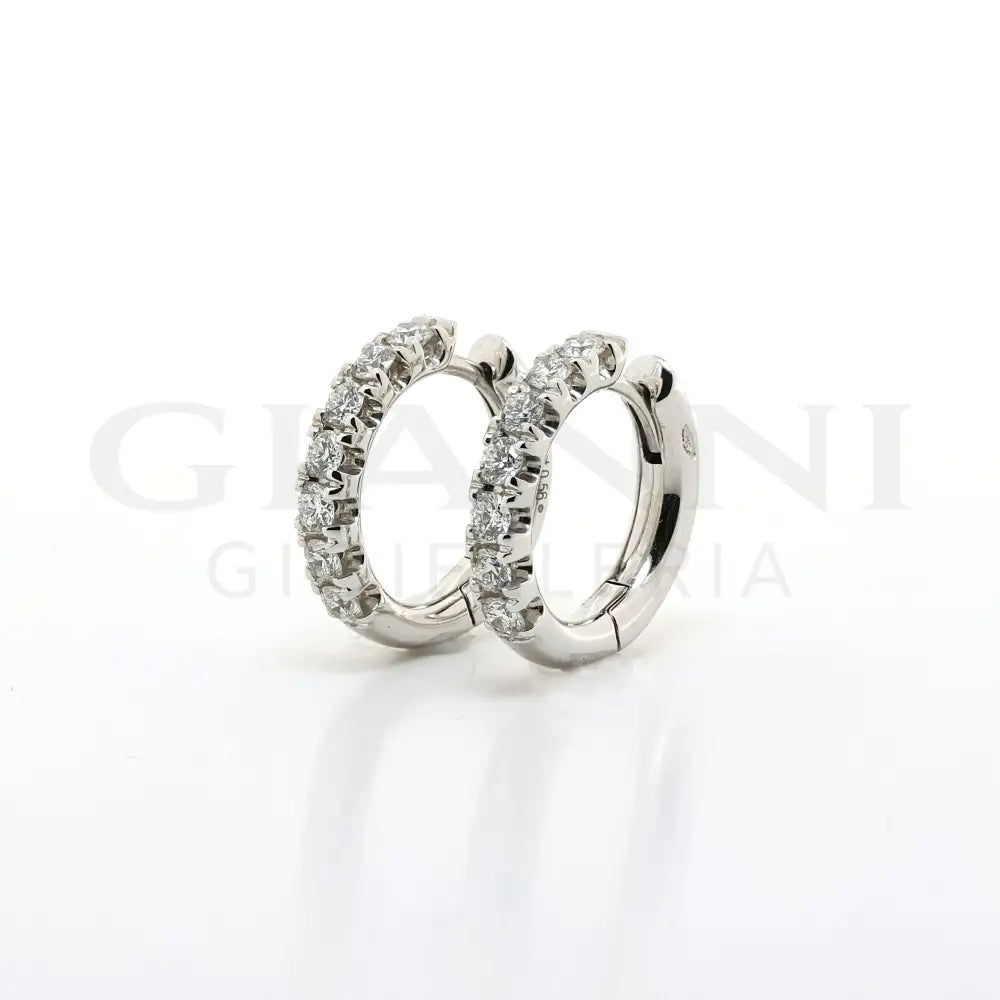 Orecchini Crivelli - Cerchietto in Oro Bianco con Diamanti Orecchini