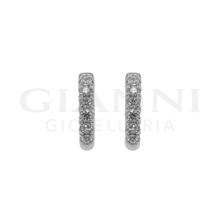 Orecchini Crivelli - Cerchietto in Oro Bianco con Diamanti - Orecchini