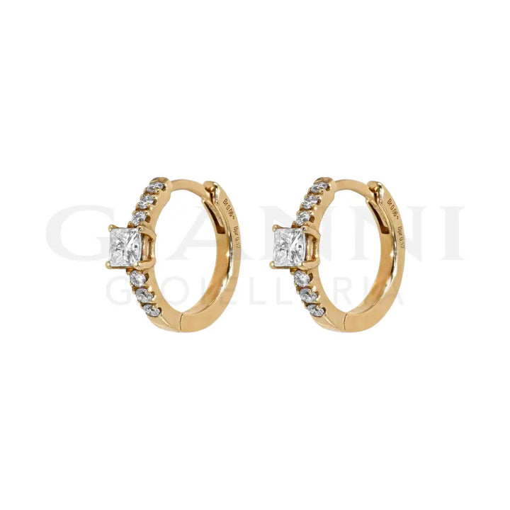 Orecchini Crivelli - Cerchietto in Oro Rosa con Diamanti Orecchini