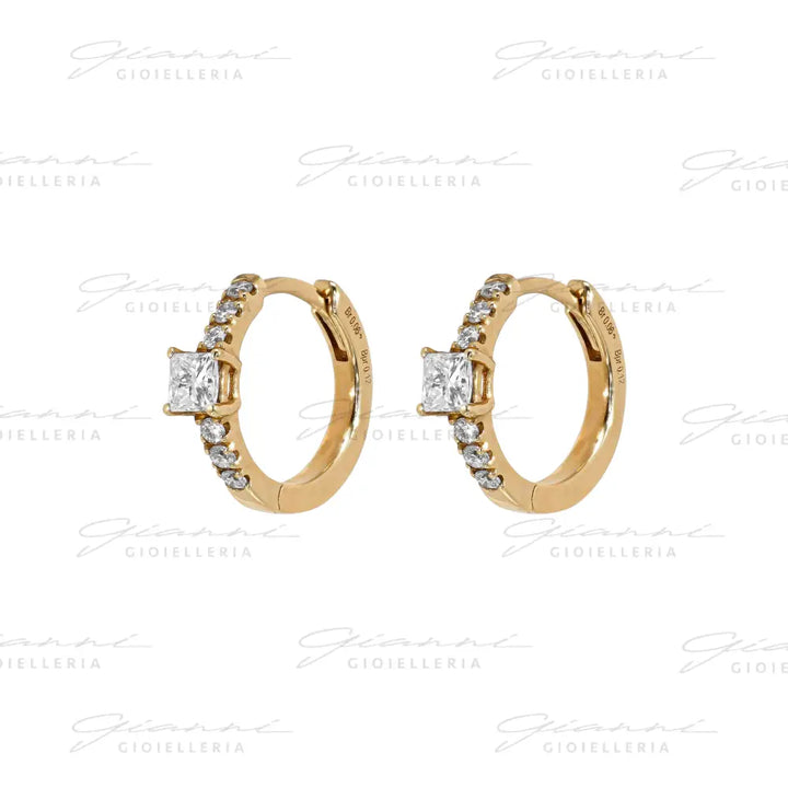 Orecchini Crivelli - Cerchietto in Oro Rosa con Diamanti Orecchini