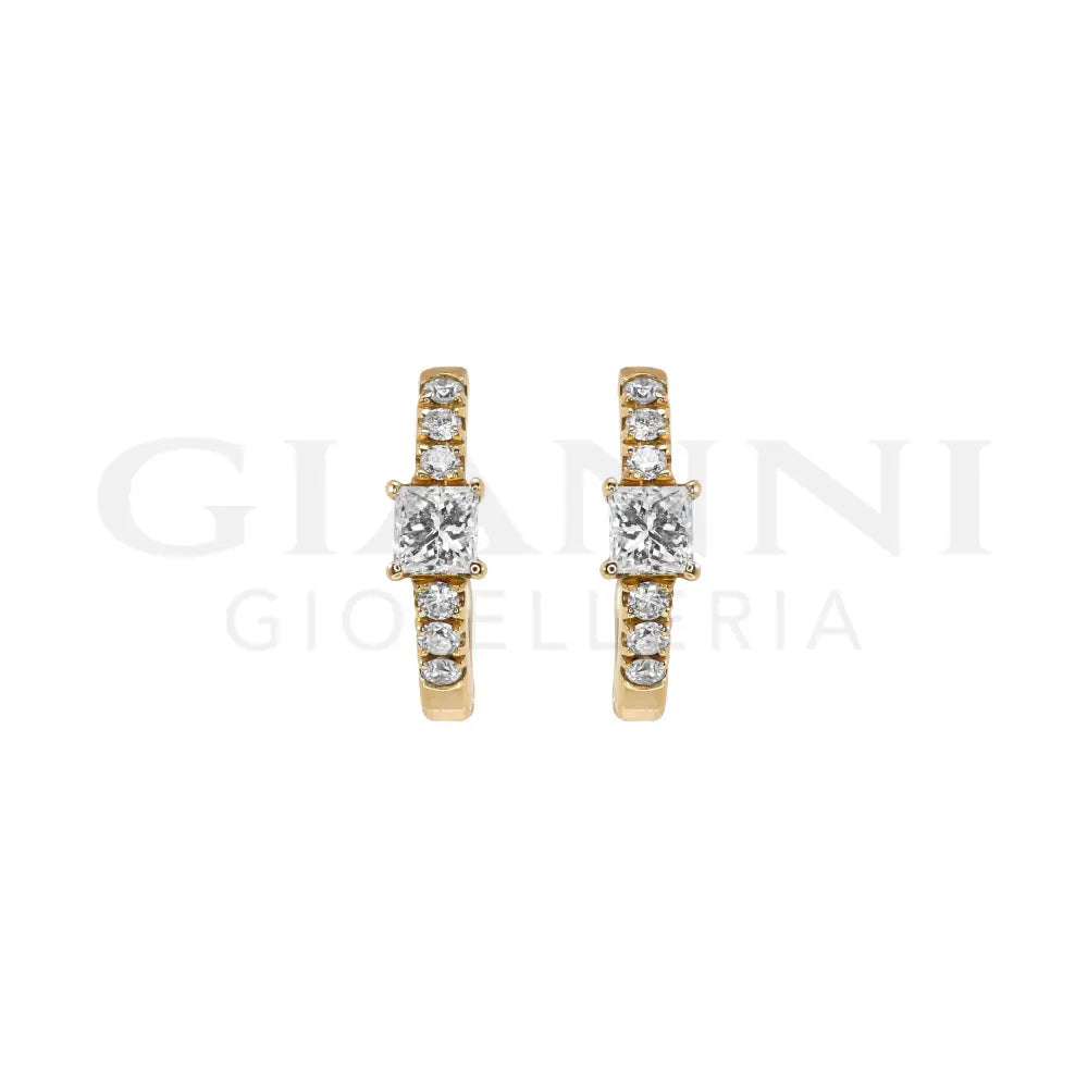 Orecchini Crivelli - Cerchietto in Oro Rosa con Diamanti Orecchini