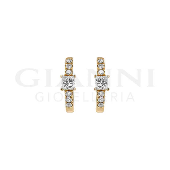 Orecchini Crivelli - Cerchietto in Oro Rosa con Diamanti Orecchini