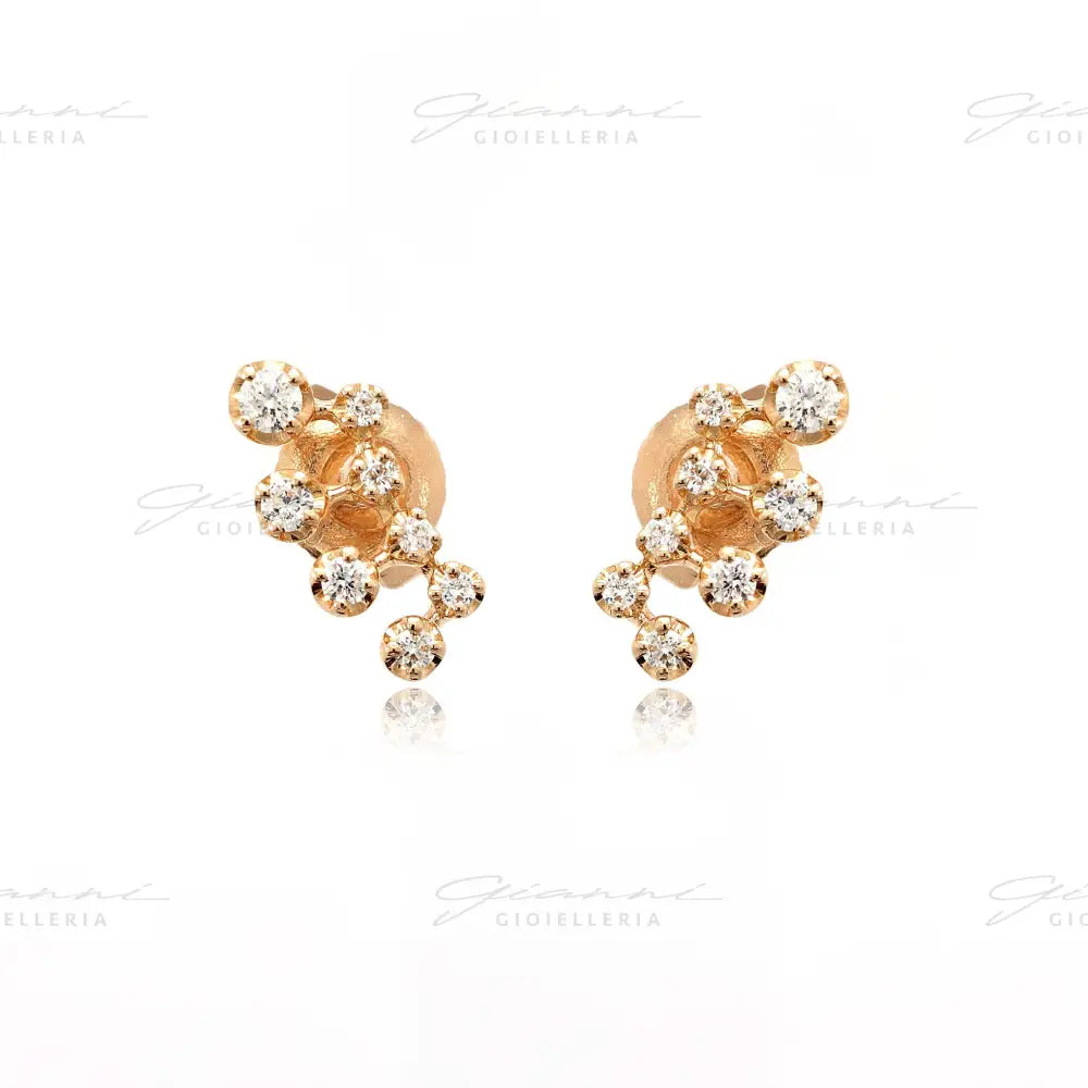 Orecchini Crivelli - Fantasia con Diamanti e Oro Rosa Orecchini