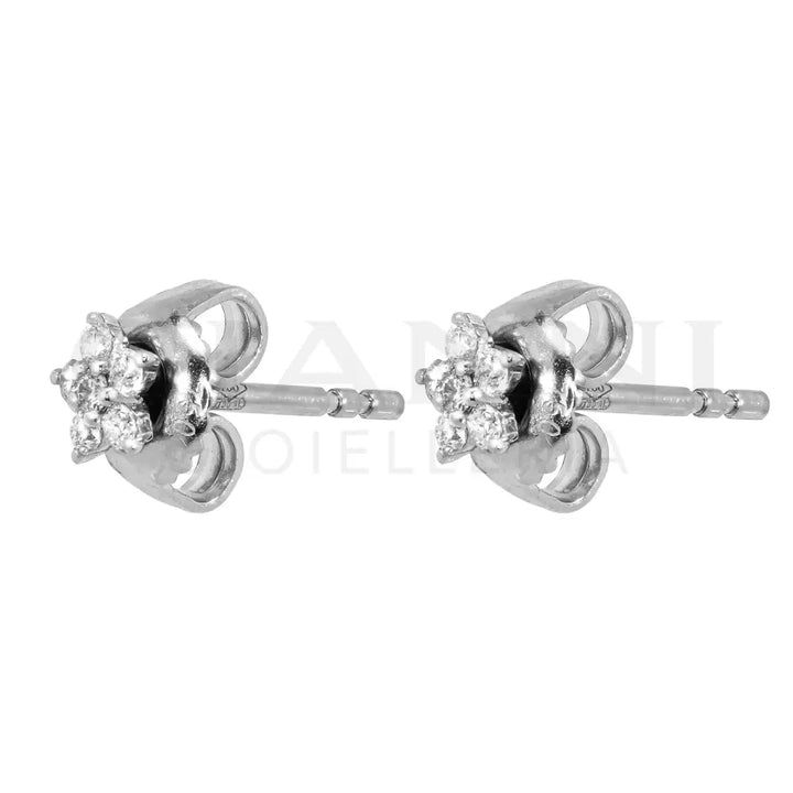 Orecchini Crivelli - Fantasia Stellina in Oro Bianco con Diamanti Orecchini