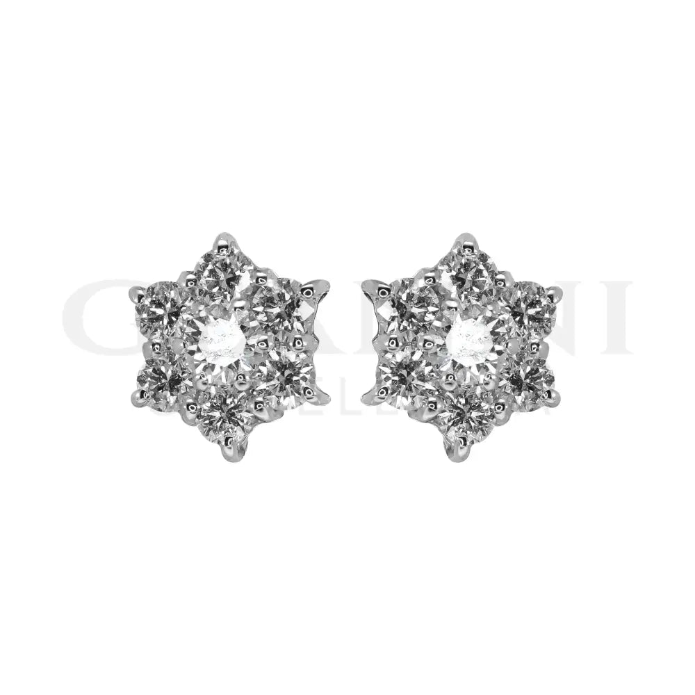 Orecchini Crivelli - Moretta in Oro Bianco con Diamanti 0,44 ct. - Orecchini
