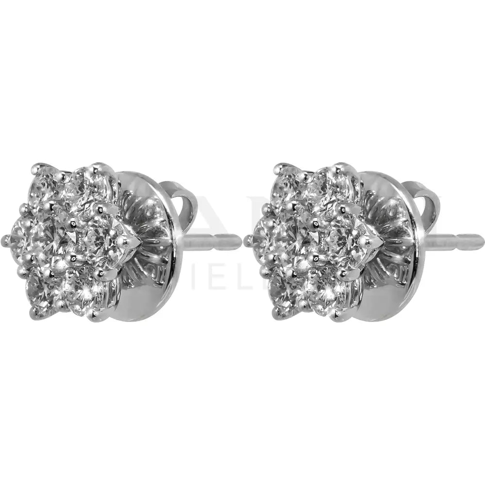 Orecchini Crivelli - Moretta in Oro Bianco con Diamanti 1,40 ct. Orecchini