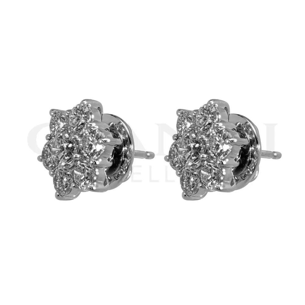 Orecchini Crivelli - Moretta in Oro Bianco con Diamanti 3,00 ct. - Orecchini