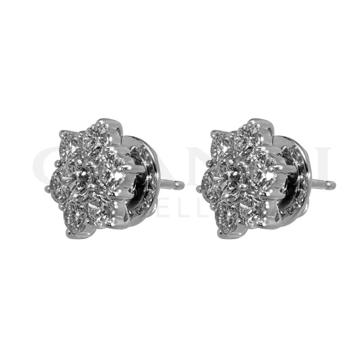 Orecchini Crivelli - Moretta in Oro Bianco con Diamanti 3,00 ct. - Orecchini