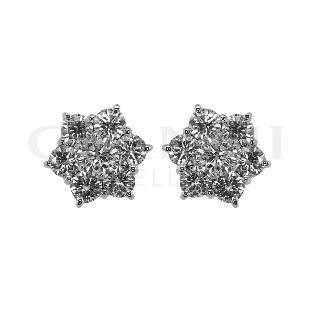 Orecchini Crivelli - Moretta in Oro Bianco con Diamanti 3,00 ct. - Orecchini