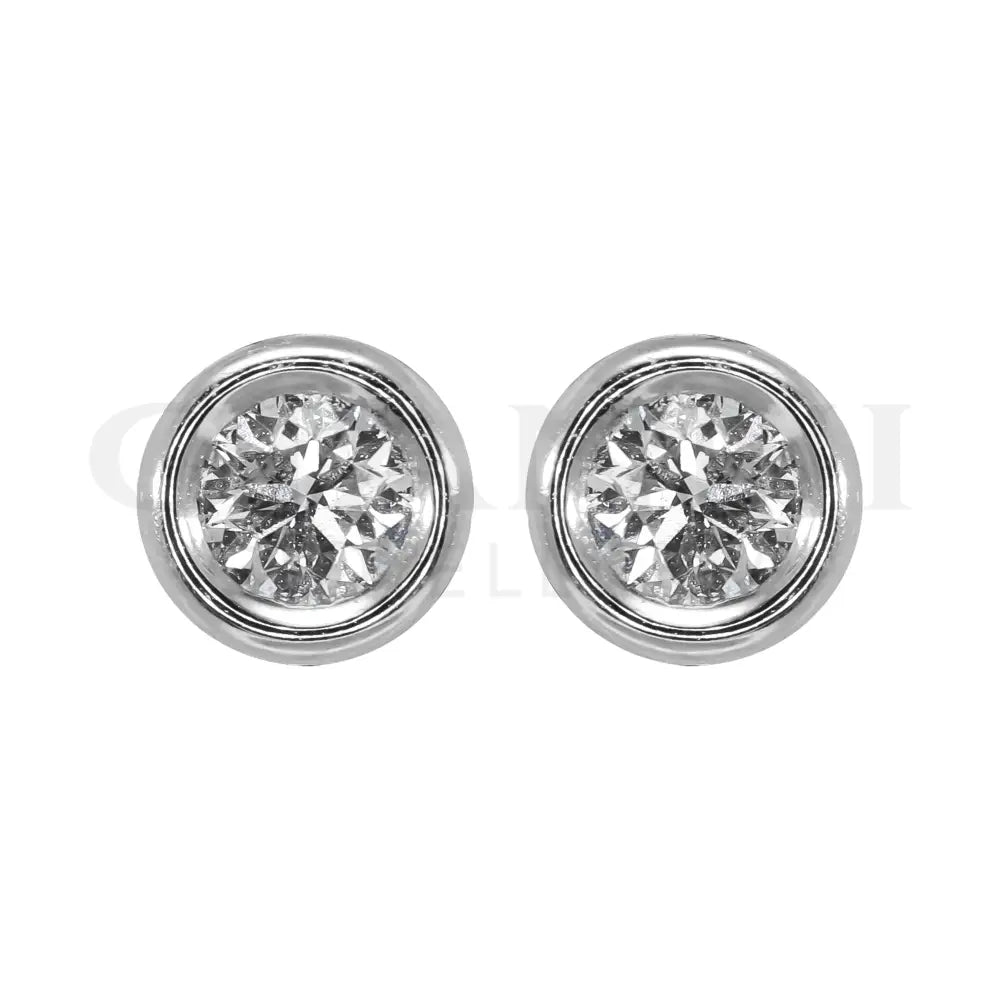 Orecchini Crivelli - Punto Luce in Oro Bianco con Diamante 0,30 ct. - Orecchini