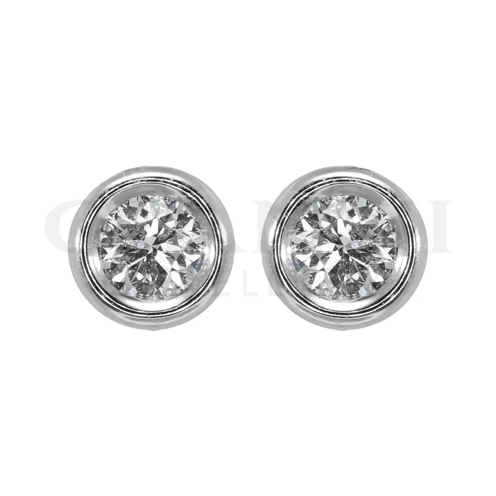 Orecchini Crivelli - Punto Luce in Oro Bianco con Diamante 0,30 ct. - Orecchini
