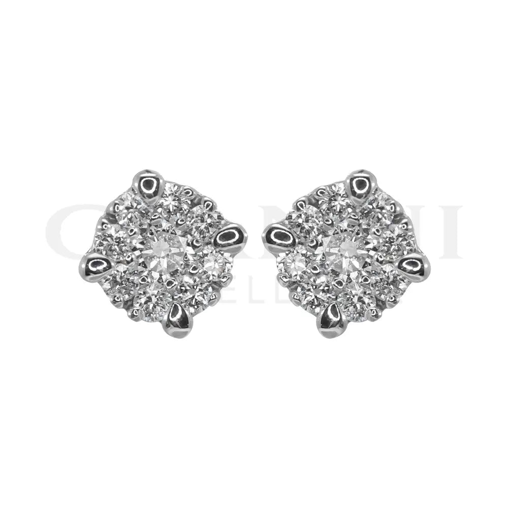 Orecchini Crivelli - Punto Luce in Oro Bianco con Diamanti 0,22 ct. - Orecchini