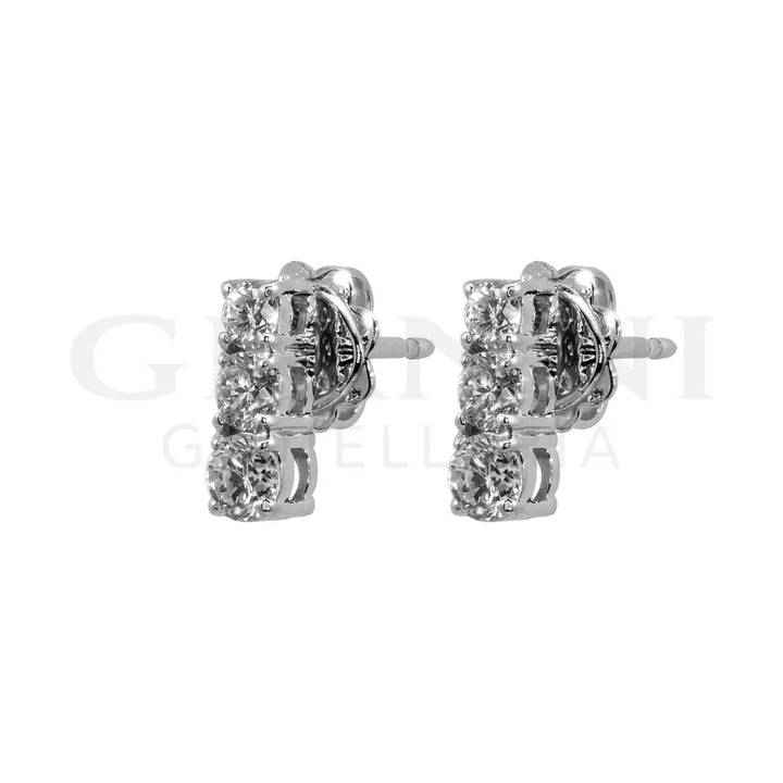Orecchini Crivelli - Trilogy in Oro Bianco con Diamanti Orecchini