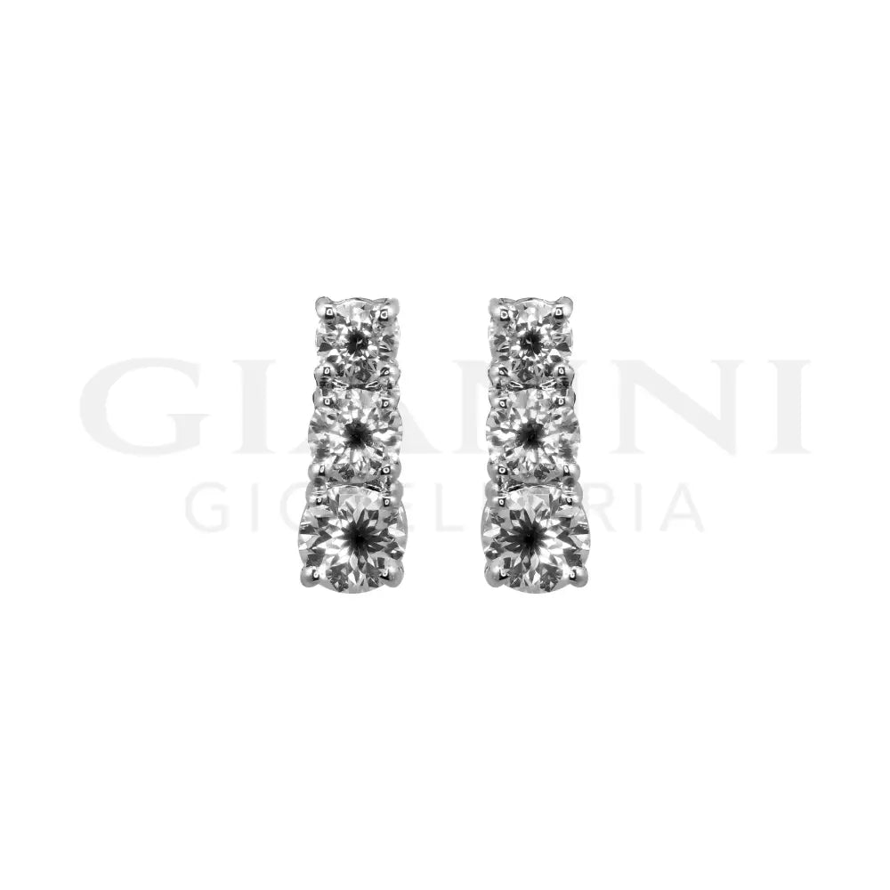 Orecchini Crivelli - Trilogy in Oro Bianco con Diamanti Orecchini