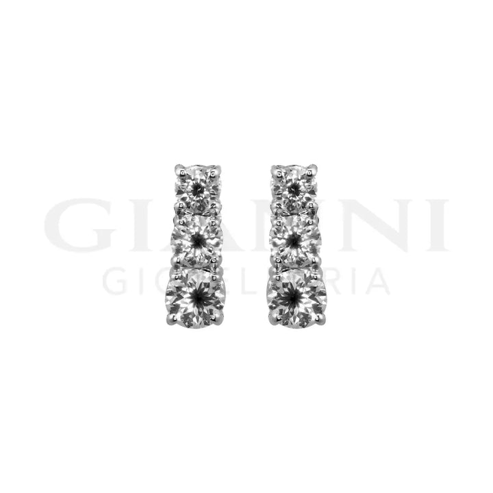 Orecchini Crivelli - Trilogy in Oro Bianco con Diamanti Orecchini