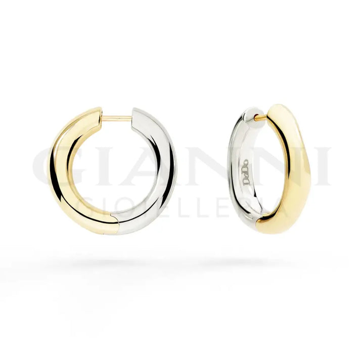 Orecchini DoDo - Hoop Argento e Oro Giallo - Orecchini