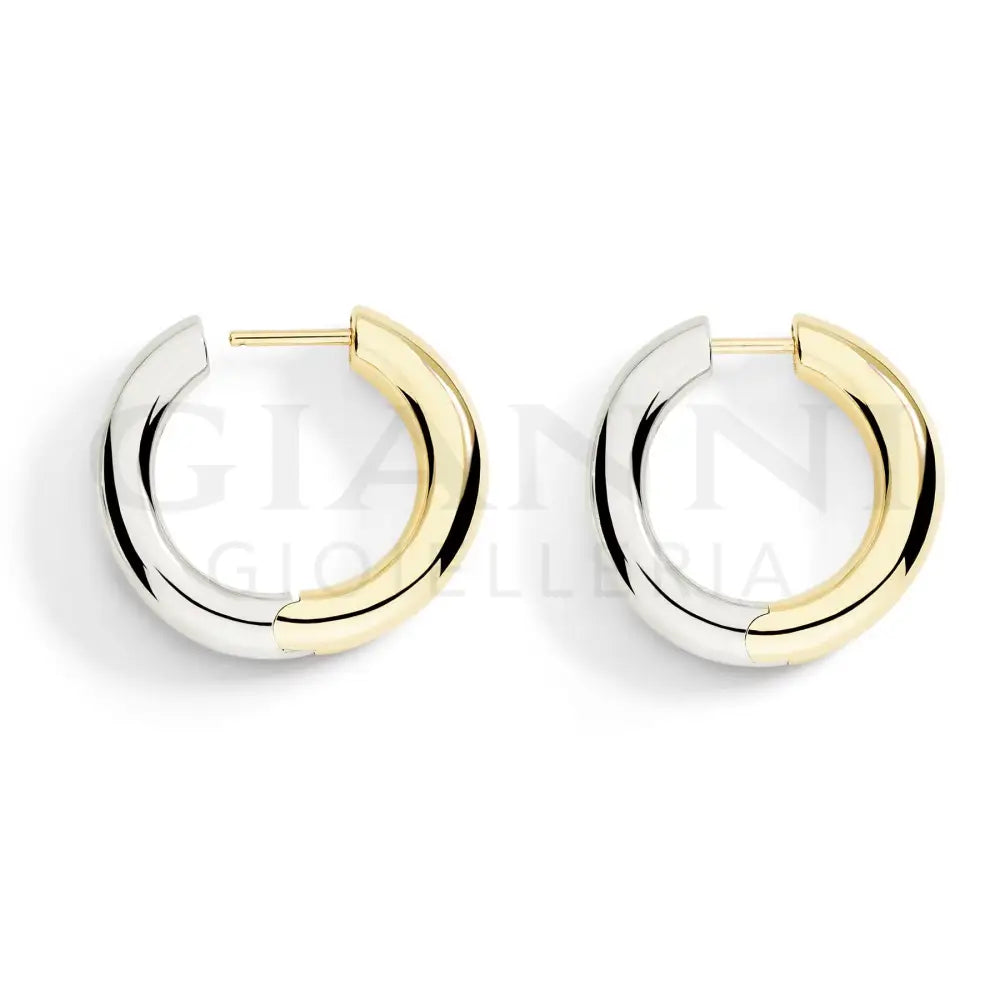 Orecchini DoDo - Hoop Argento e Oro Giallo - Orecchini