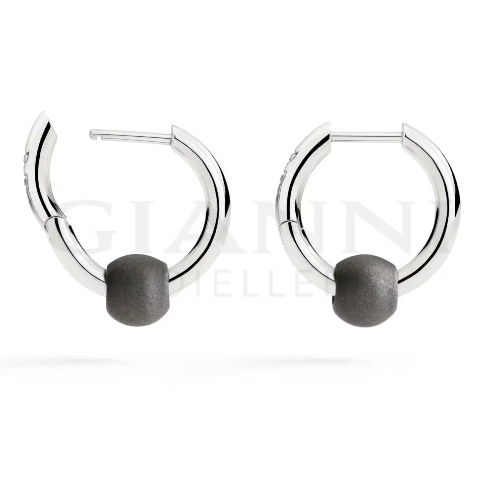 Orecchini DoDo - Hoop pepita argento & titanio Orecchini