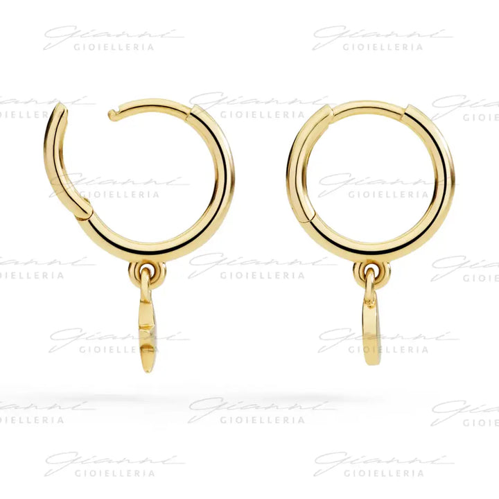 Orecchini DoDo - Hoop stellina & luna oro giallo Orecchini