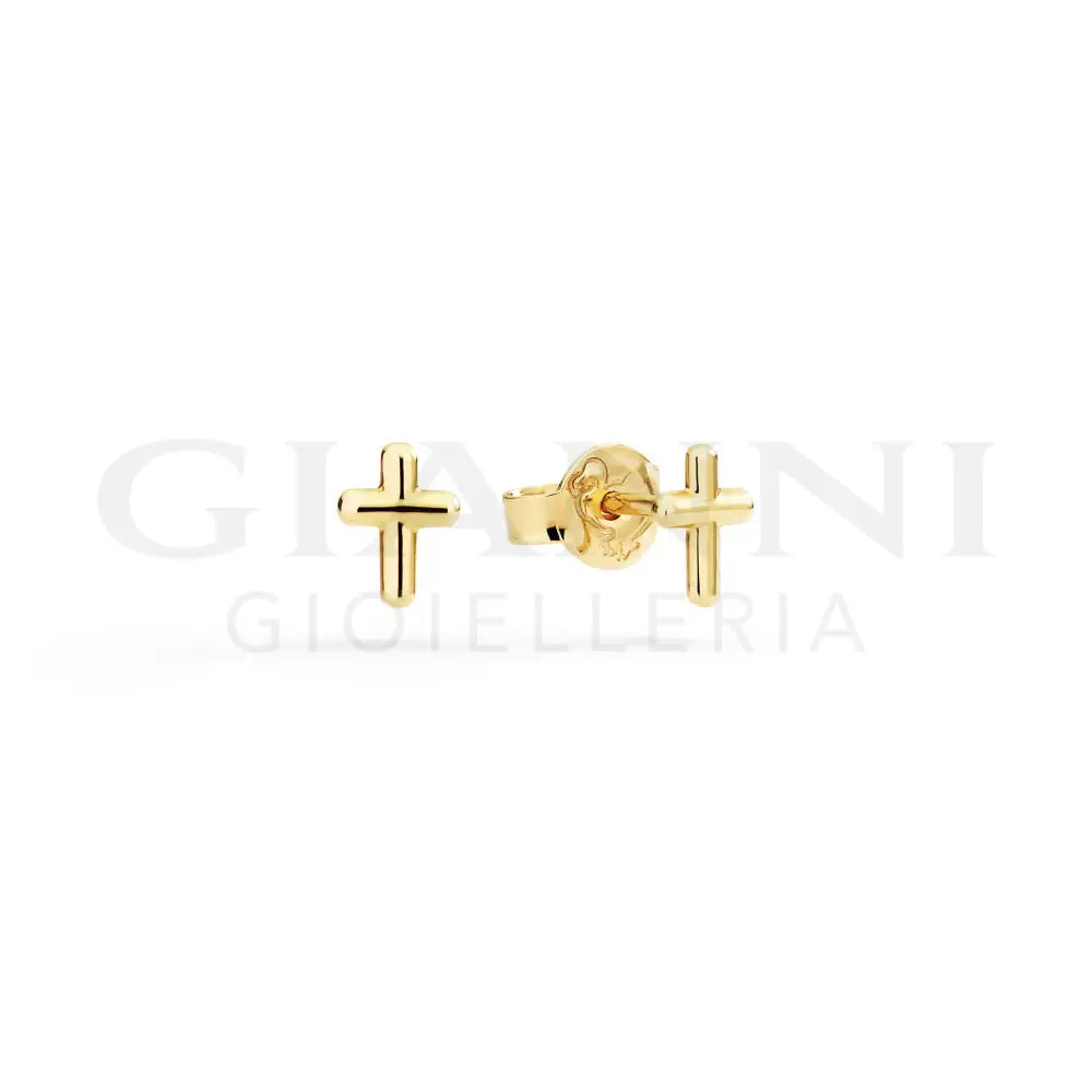 Orecchini DoDo - Mini stud croce oro giallo Orecchini