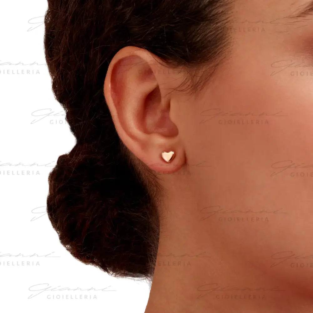 Orecchini DoDo - Stud cuore oro rosa Orecchini