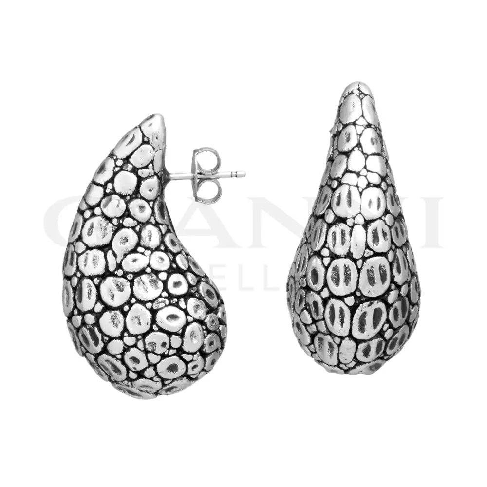 Orecchini Giovanni Raspini - Goccia Croco Argento Orecchini