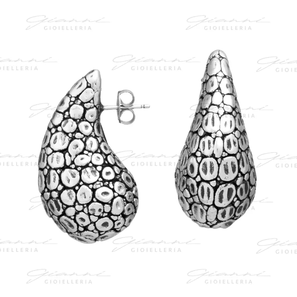 Orecchini Giovanni Raspini - Goccia Croco Argento Orecchini