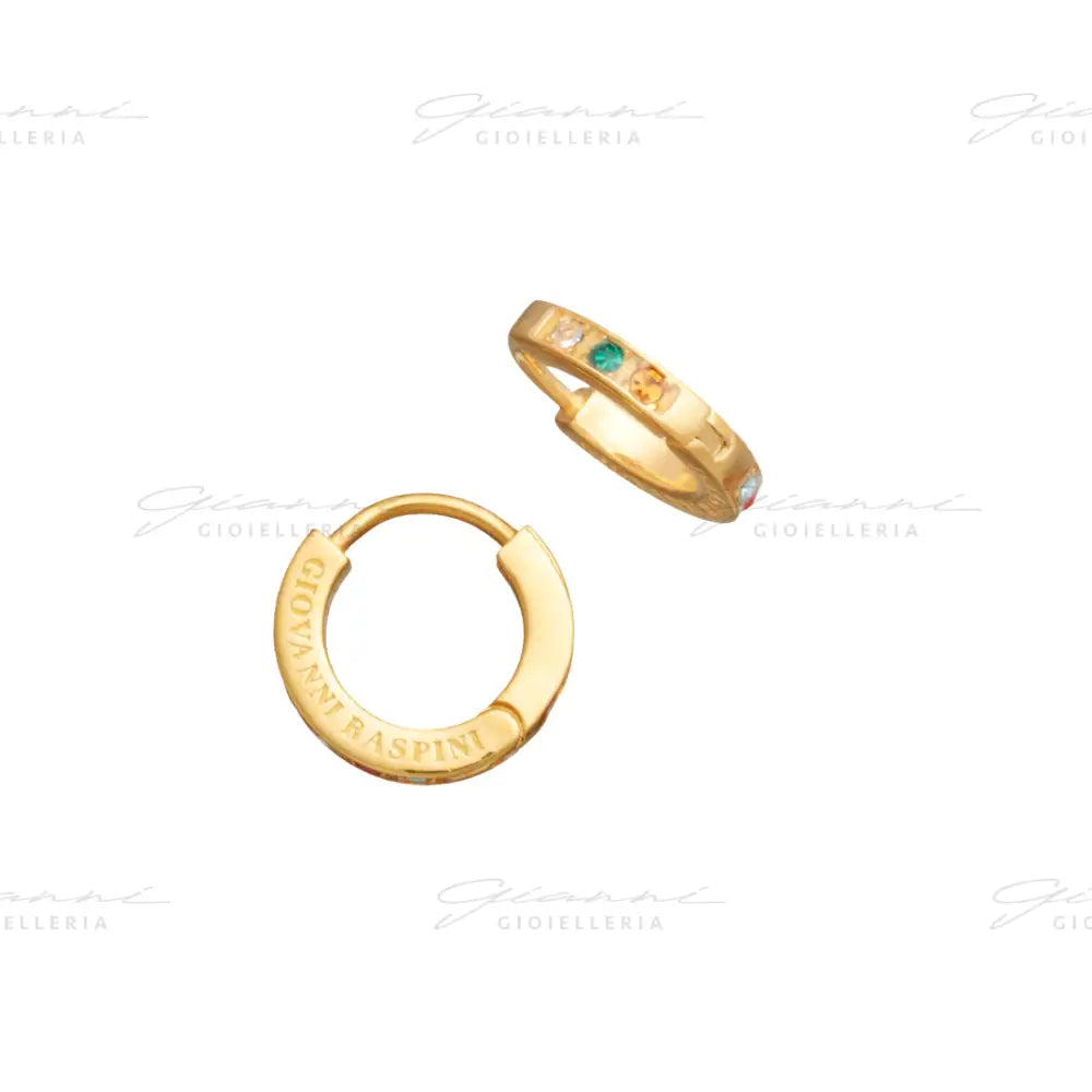 Orecchini Giovanni Raspini - Huggie Crystal Color Piccoli Orecchini