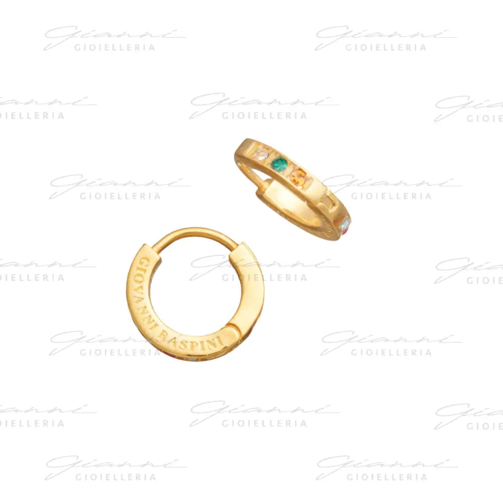 Orecchini Giovanni Raspini - Huggie Crystal Color Piccoli Orecchini