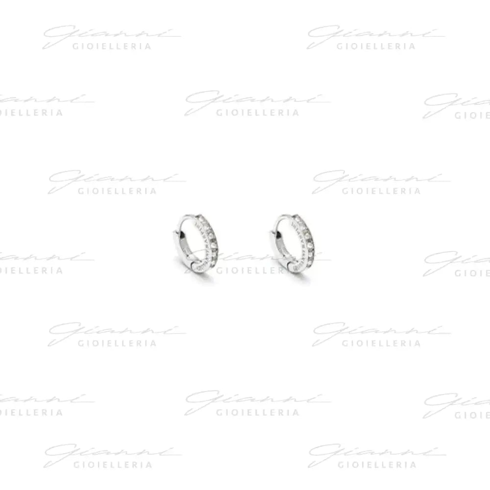 Orecchini Giovanni Raspini - Huggie Crystal Piccoli Argento e Zirconi Orecchini