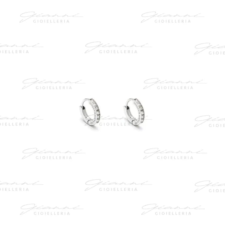 Orecchini Giovanni Raspini - Huggie Crystal Piccoli Argento e Zirconi Orecchini