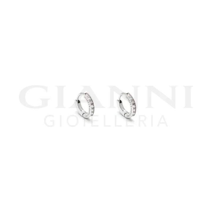 Orecchini Giovanni Raspini - Huggie Crystal Piccoli Argento e Zirconi Orecchini