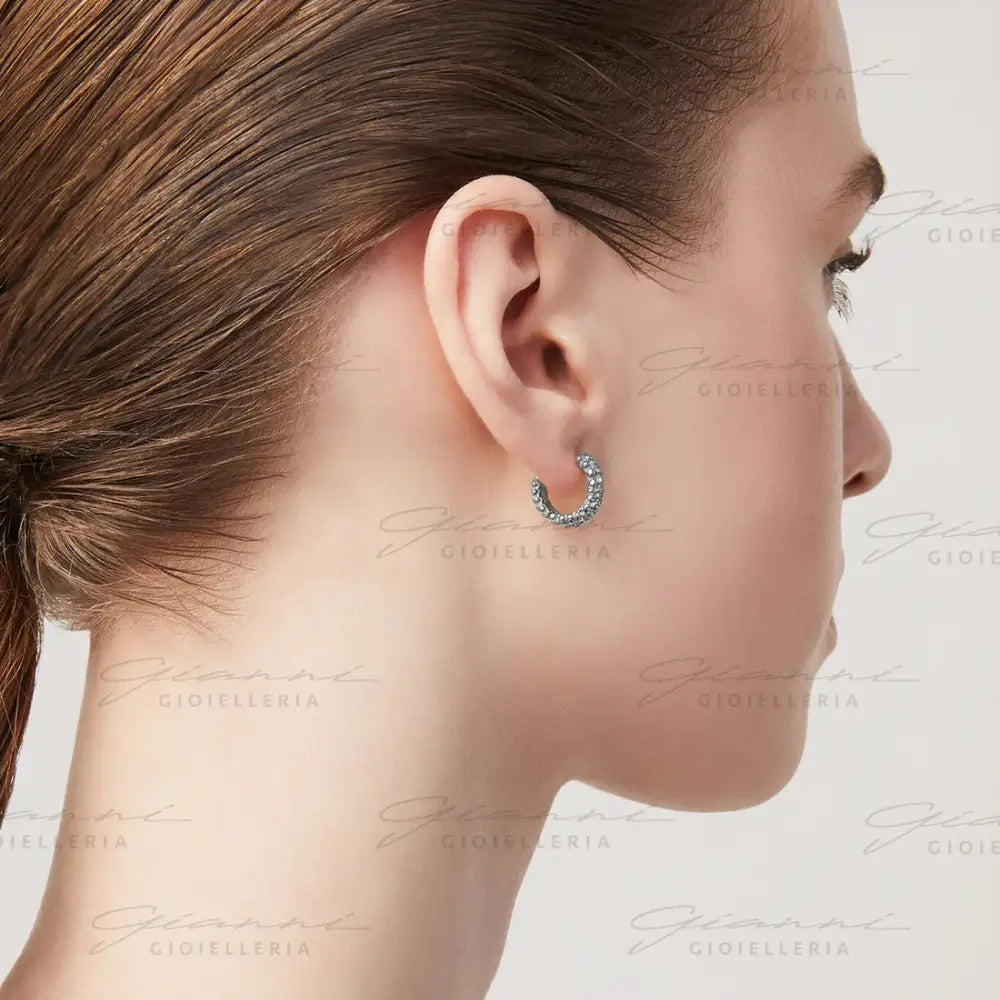 Orecchini Giovanni Raspini - Huggie Perlage Argento Orecchini