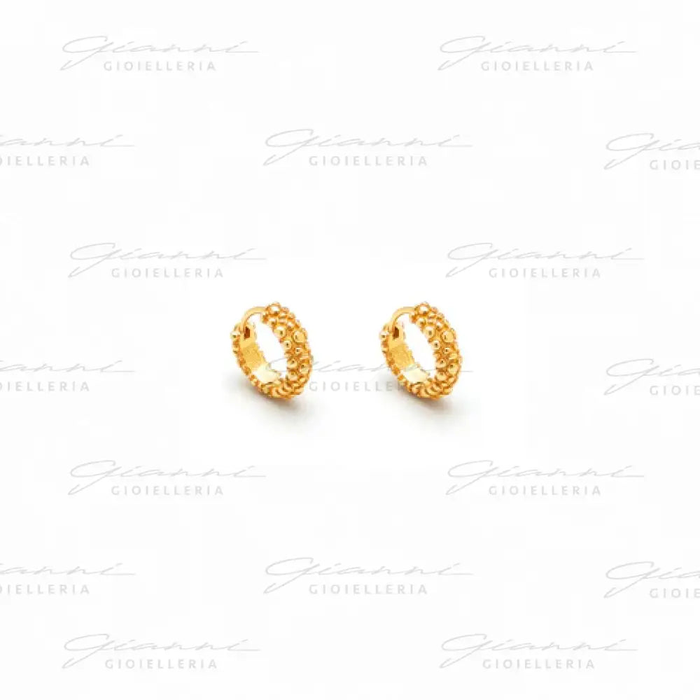 Orecchini Giovanni Raspini - Huggie Perlage Argento Dorato Orecchini