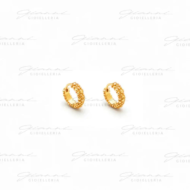 Orecchini Giovanni Raspini - Huggie Perlage Argento Dorato Orecchini