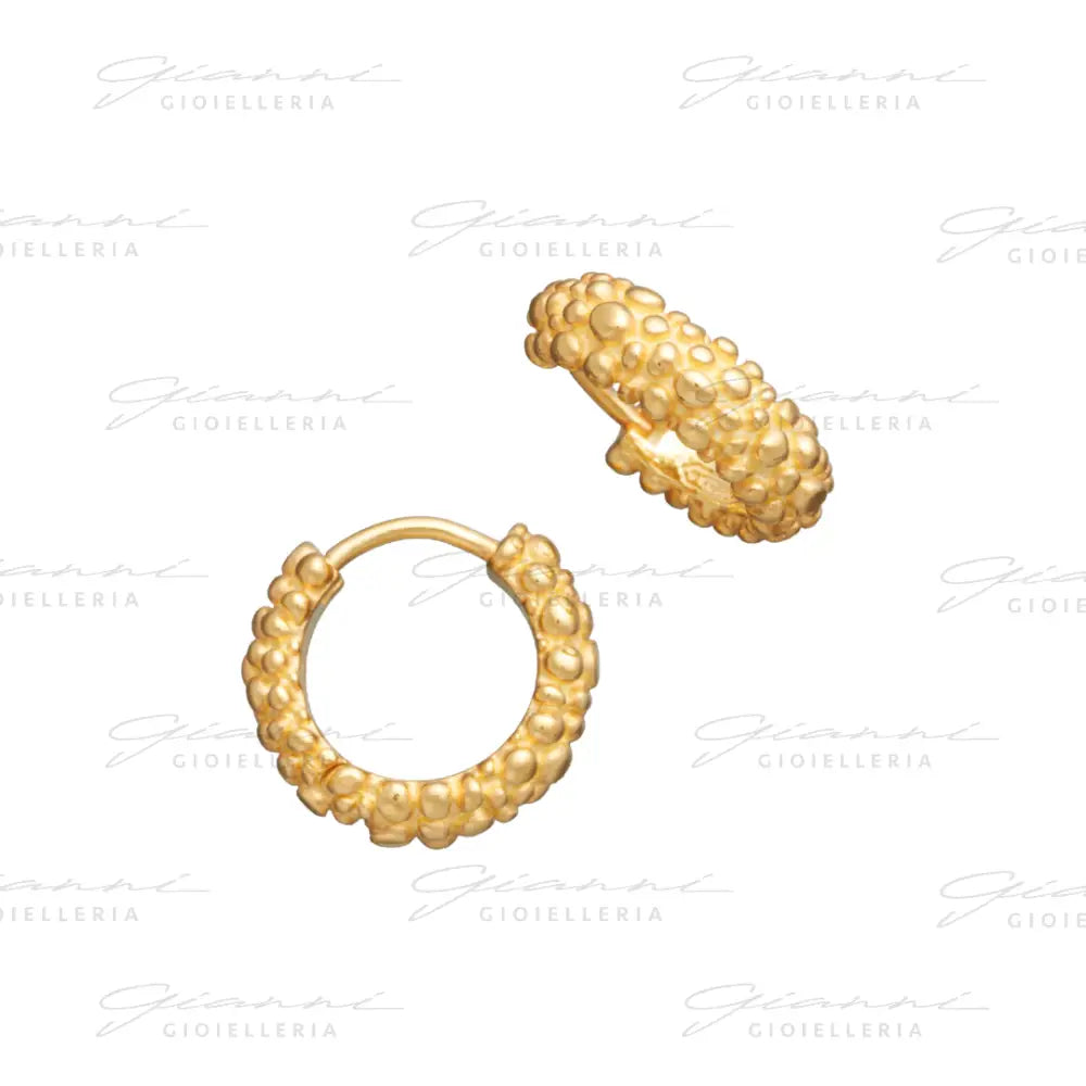 Orecchini Giovanni Raspini - Huggie Perlage Argento Dorato Orecchini