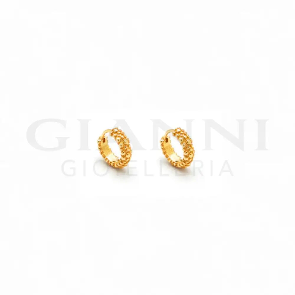 Orecchini Giovanni Raspini - Huggie Perlage Argento Dorato Orecchini