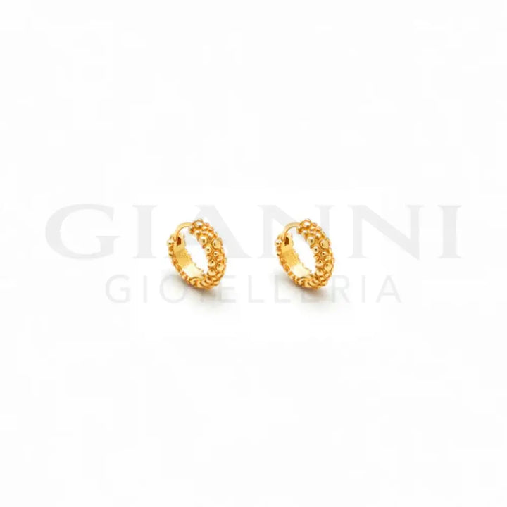 Orecchini Giovanni Raspini - Huggie Perlage Argento Dorato Orecchini