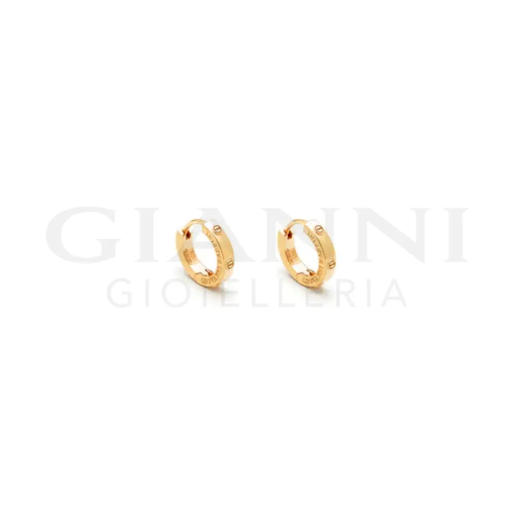 Orecchini Giovanni Raspini - Huggie Viti Argento Dorato Orecchini